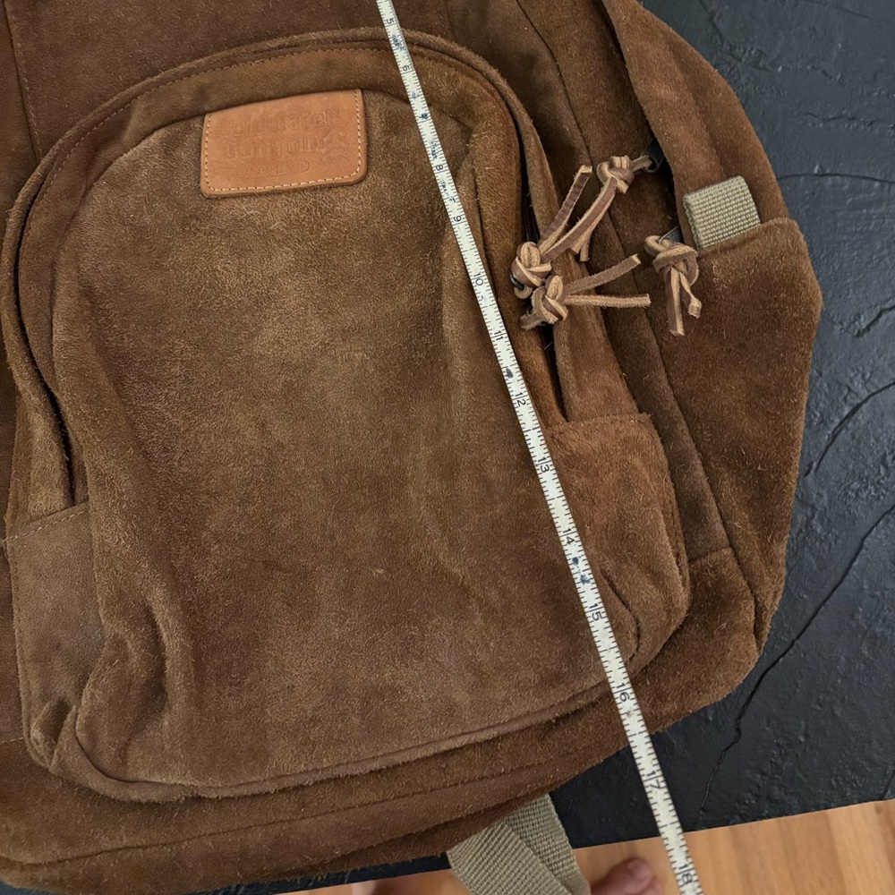Brown Suede Backpack - image 3